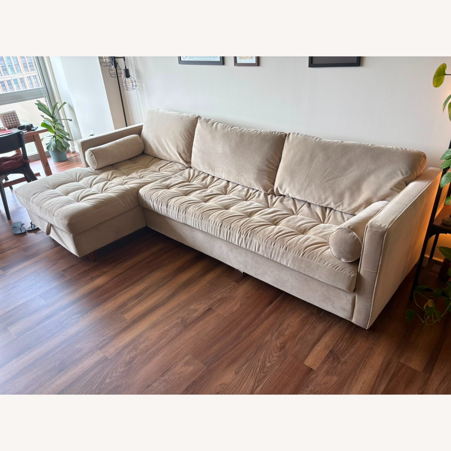 Joybird Briar Light Brown Velvet Sleeper Sofa - image-2
