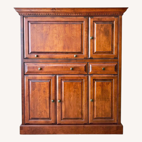 Used Solid Wood Custom Bar Cabinet for sale on AptDeco