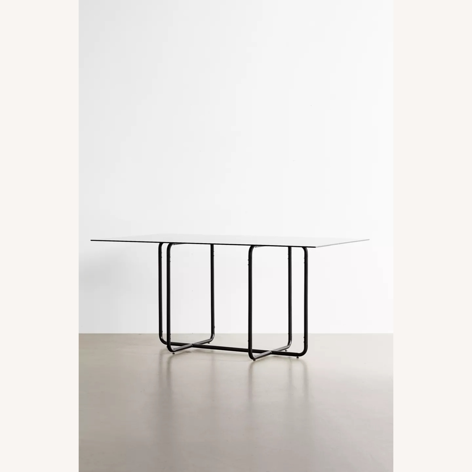 West Elm Black Glass Dining Table - image-6