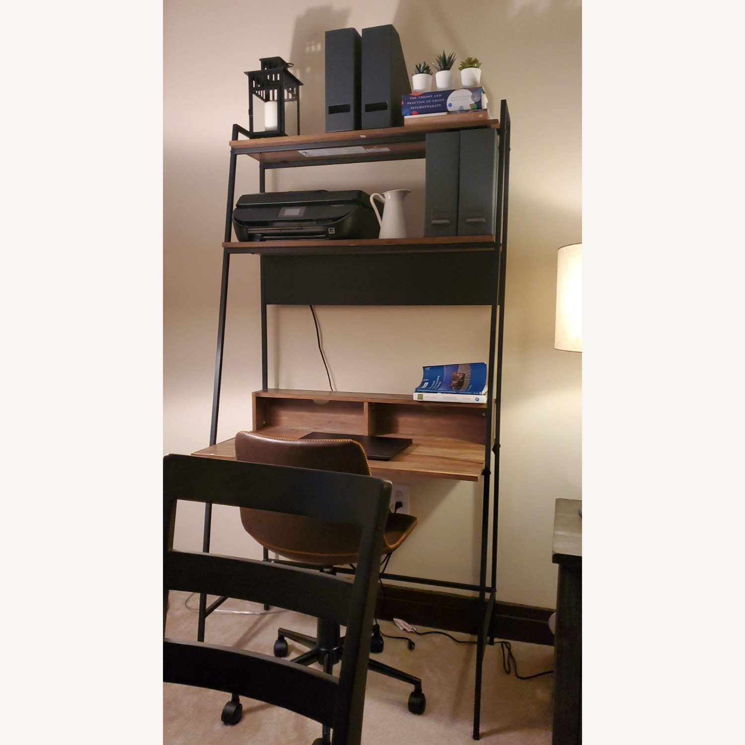 Wayfair Dark Brown Metal Bookcase - image-1