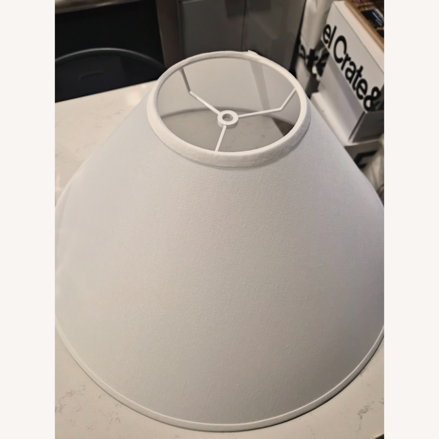  2 Large White Chimney Lamp Shades 23" Bottom - image-3