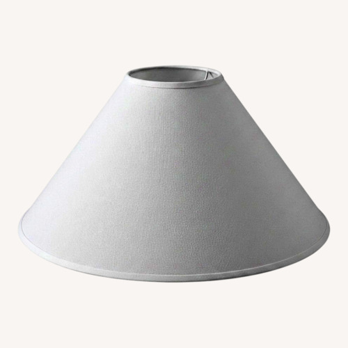 Used 2 Large White Chimney Lamp Shades 23" Bottom for sale on AptDeco