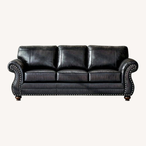 Used Dark Brown Leather Sofa for sale on AptDeco