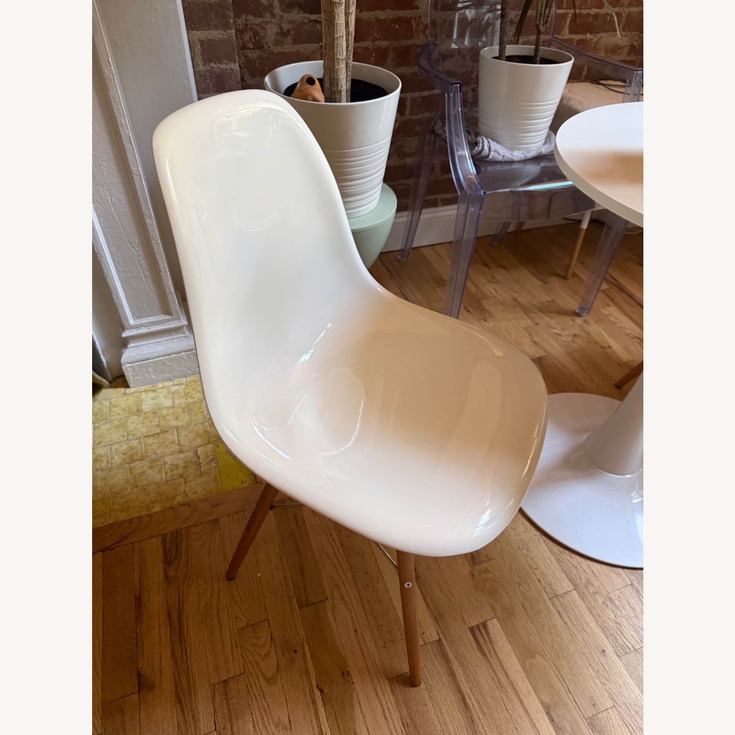 Herman Miller White Wood Dining Chair - image-3