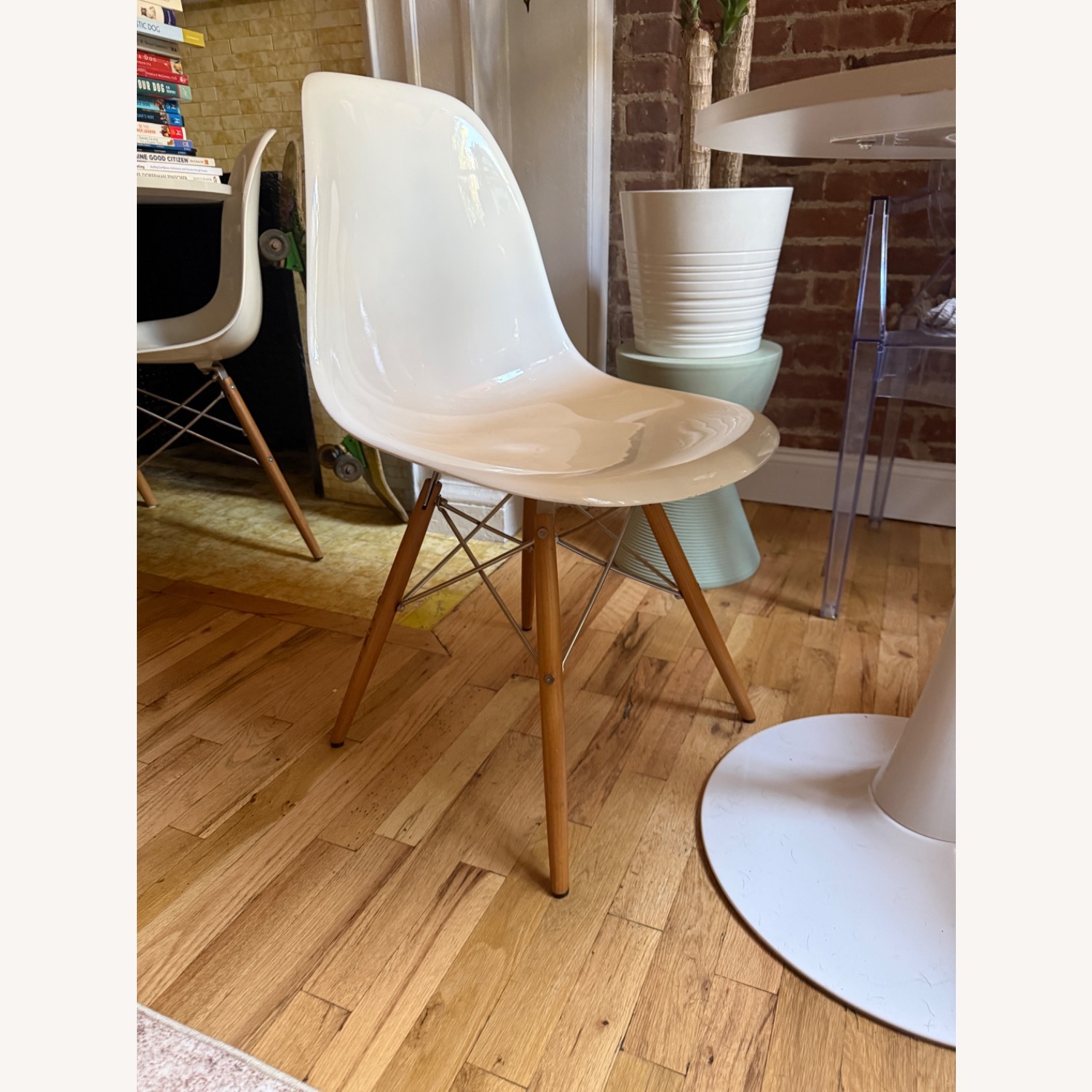 Herman Miller White Wood Dining Chair - image-2