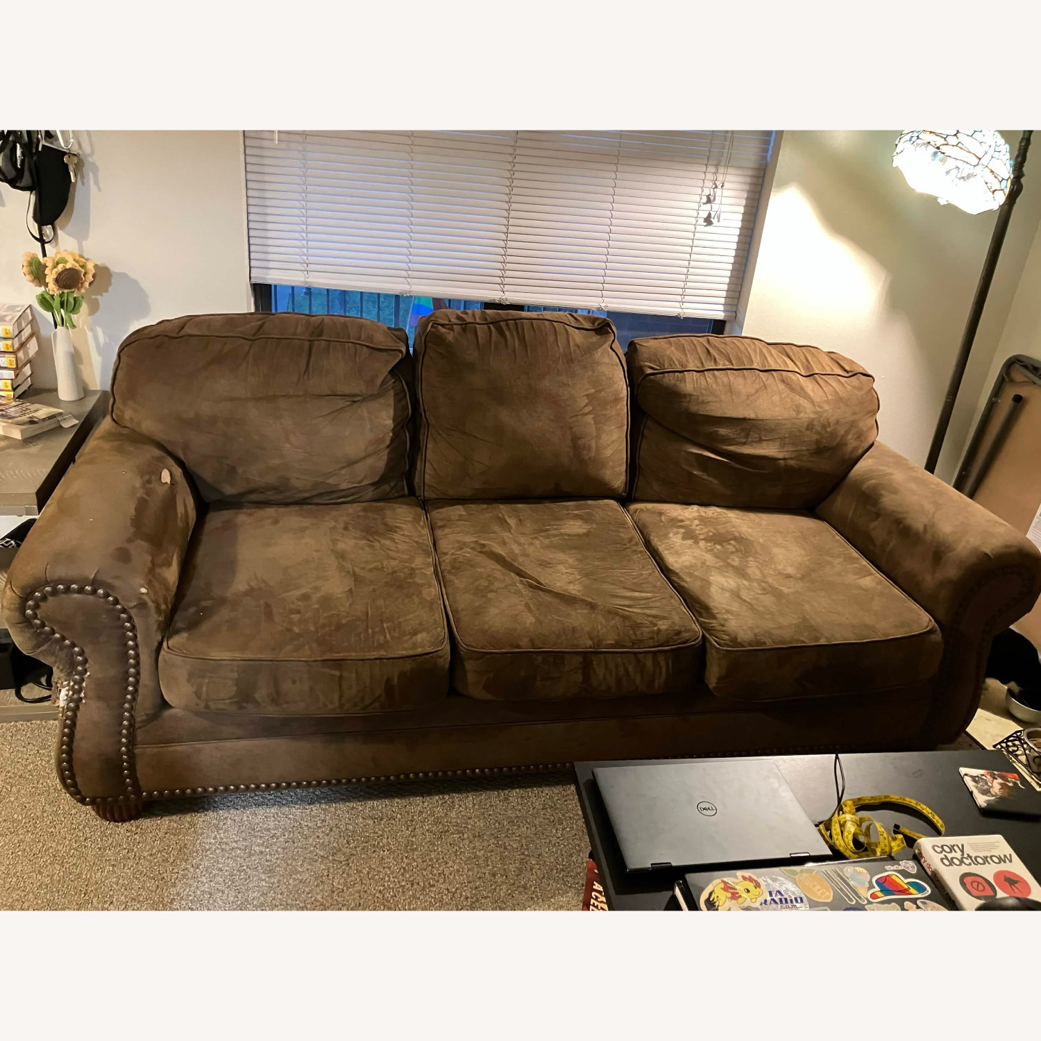 Light Brown 3+ Seater Sofa - image-1