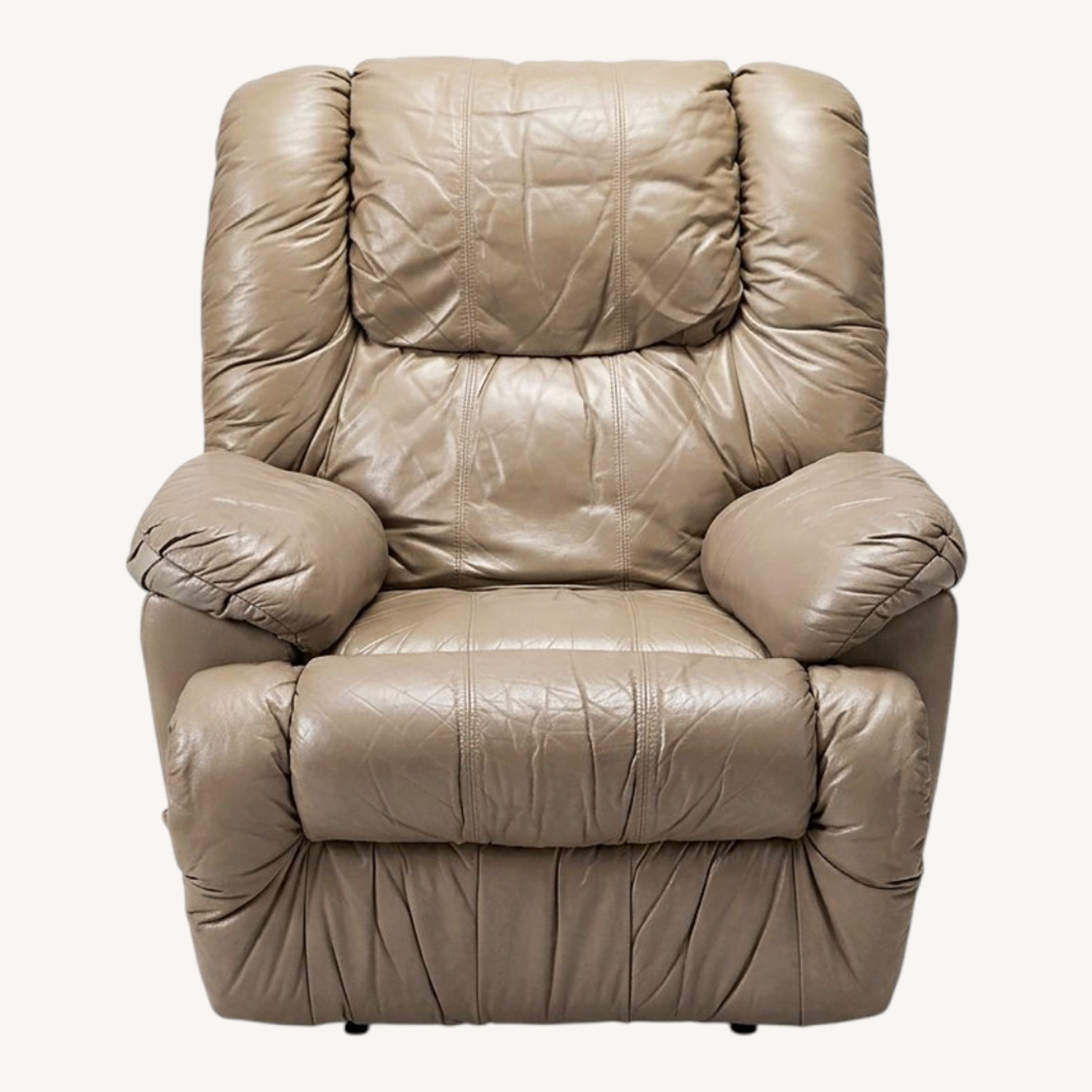 Light Brown Faux Leather Recliner - image-0