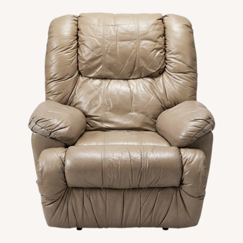 Used Light Brown Faux Leather Recliner for sale on AptDeco