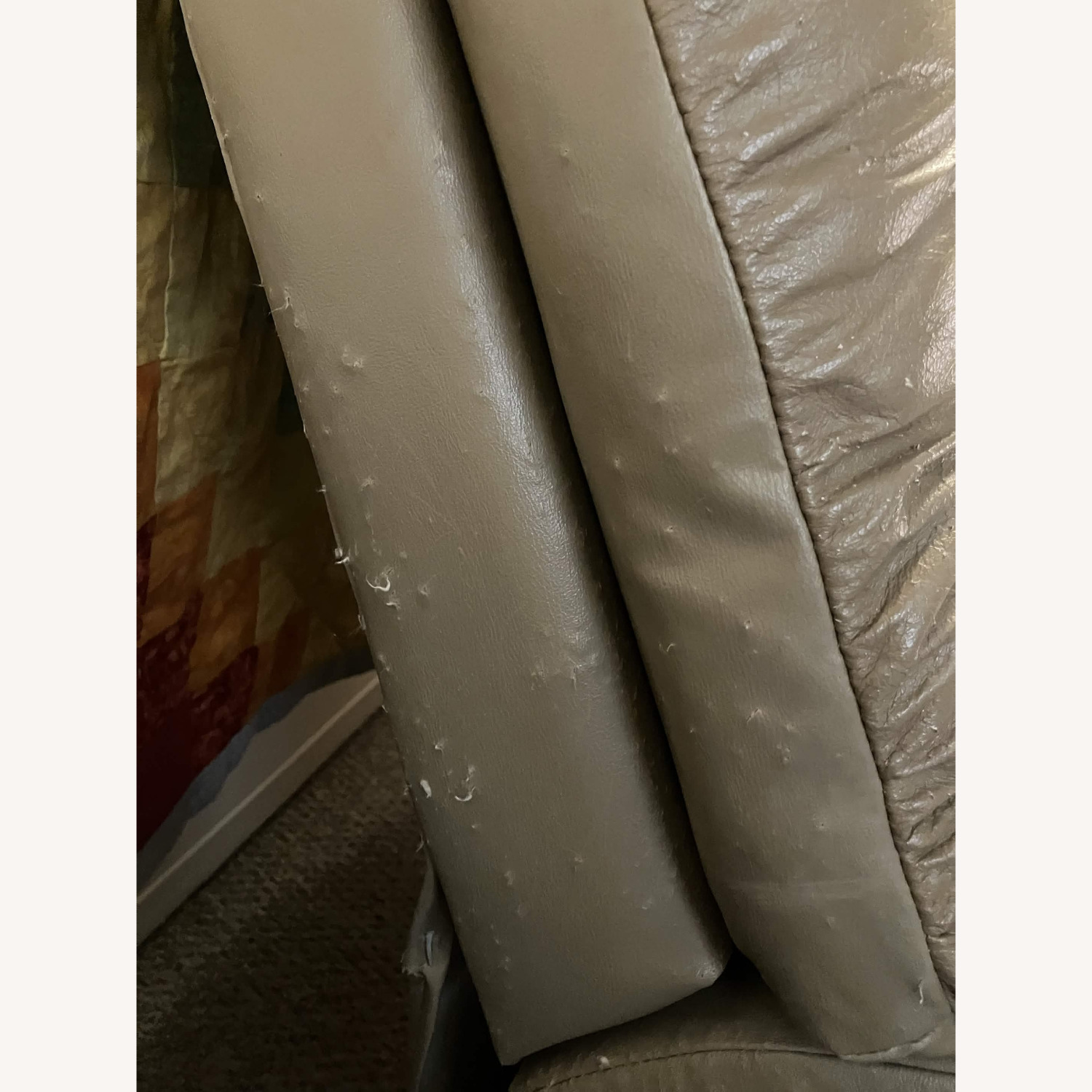 Light Brown Faux Leather Recliner - image-4