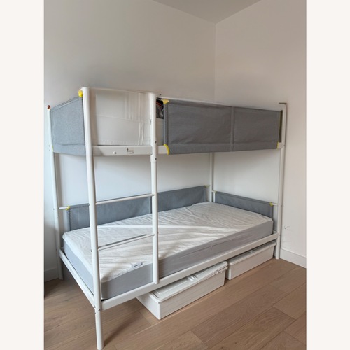 Used IKEA VITVAL White Metal Twin Bed for sale on AptDeco