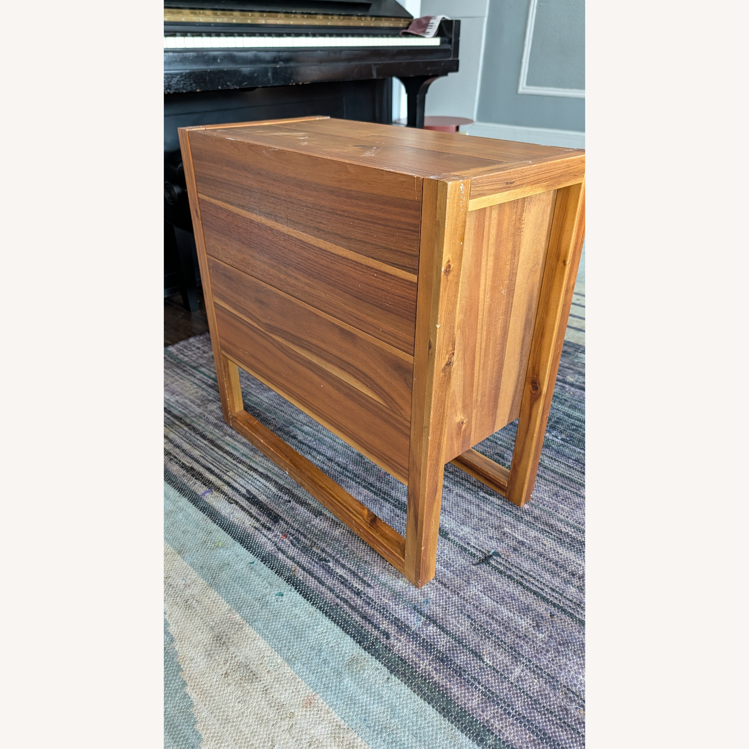 CB2 Elixir Dark Brown Wood Bar Cart - image-1