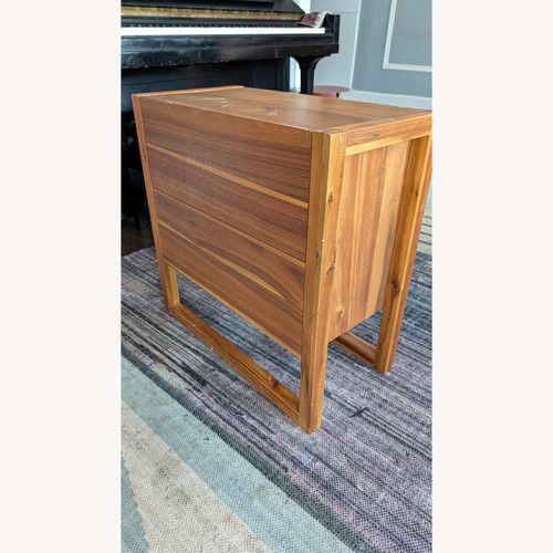 Used CB2 Elixir Dark Brown Wood Bar Cart for sale on AptDeco