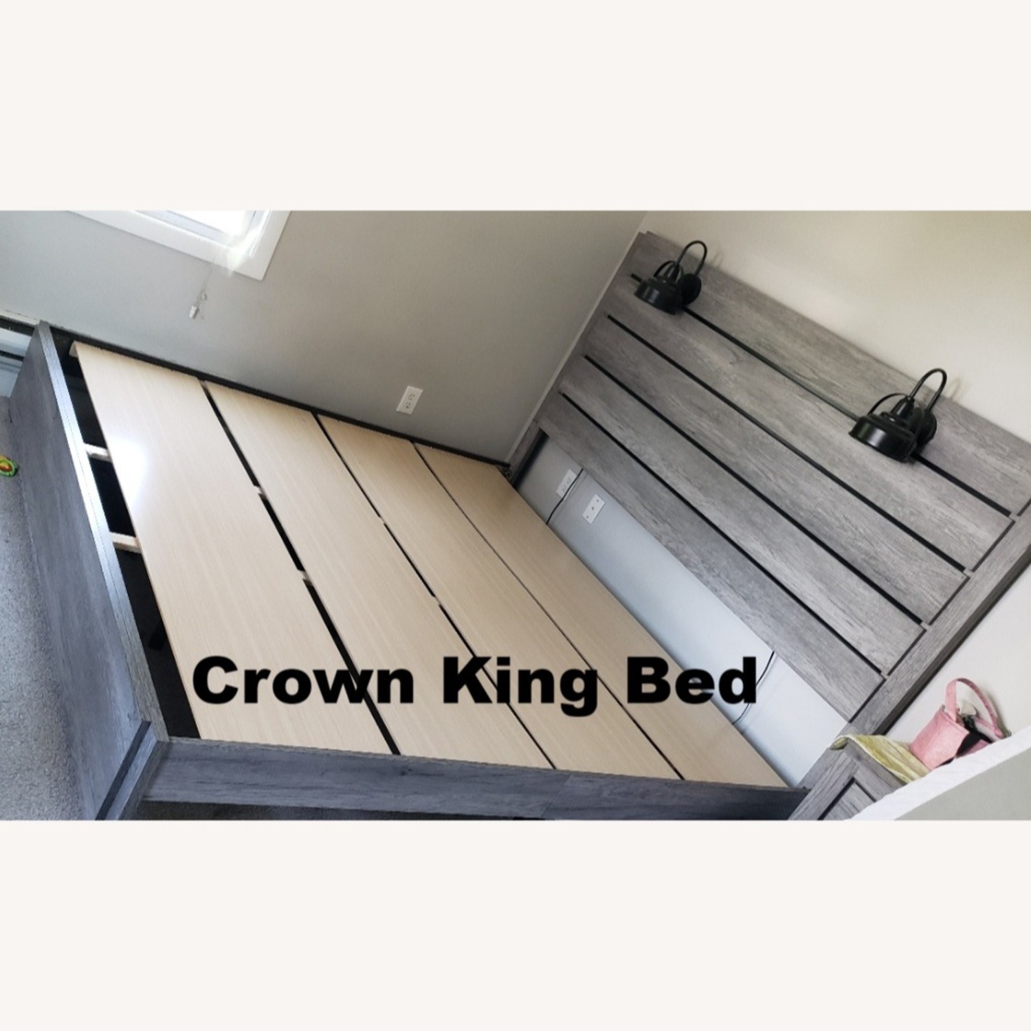 Affordable Home Furnishings Light Gray King Bed - image-2