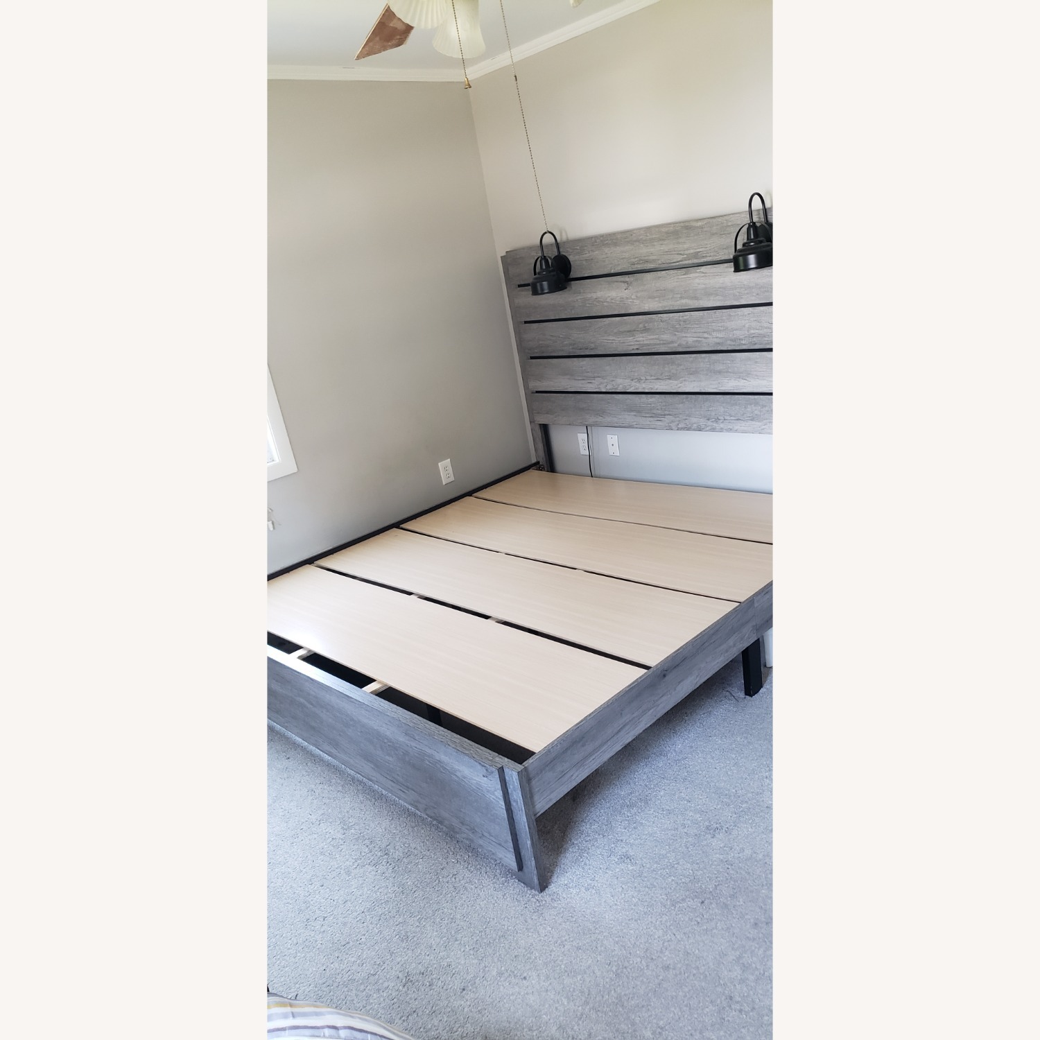 Affordable Home Furnishings Light Gray King Bed - image-3