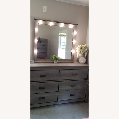 Used Affordable Home Furnishings Light Gray Dresser for sale on AptDeco