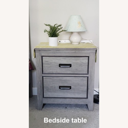 Used Affordable Home Furnishings Light Gray Nightstand for sale on AptDeco