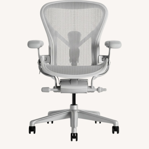 Used Herman Miller Aeron Light Gray Office Chair for sale on AptDeco
