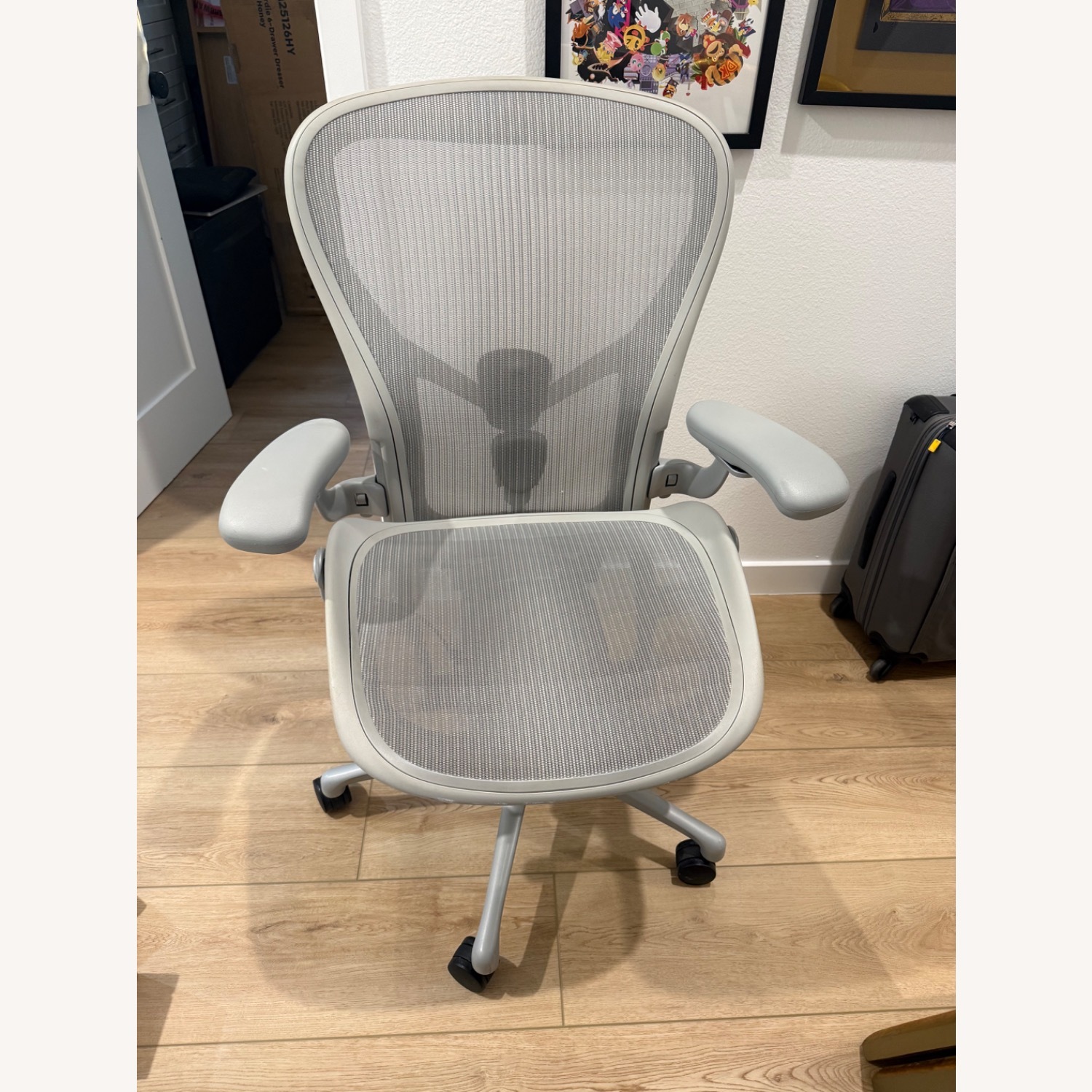 Herman Miller Aeron Light Gray Office Chair - image-1