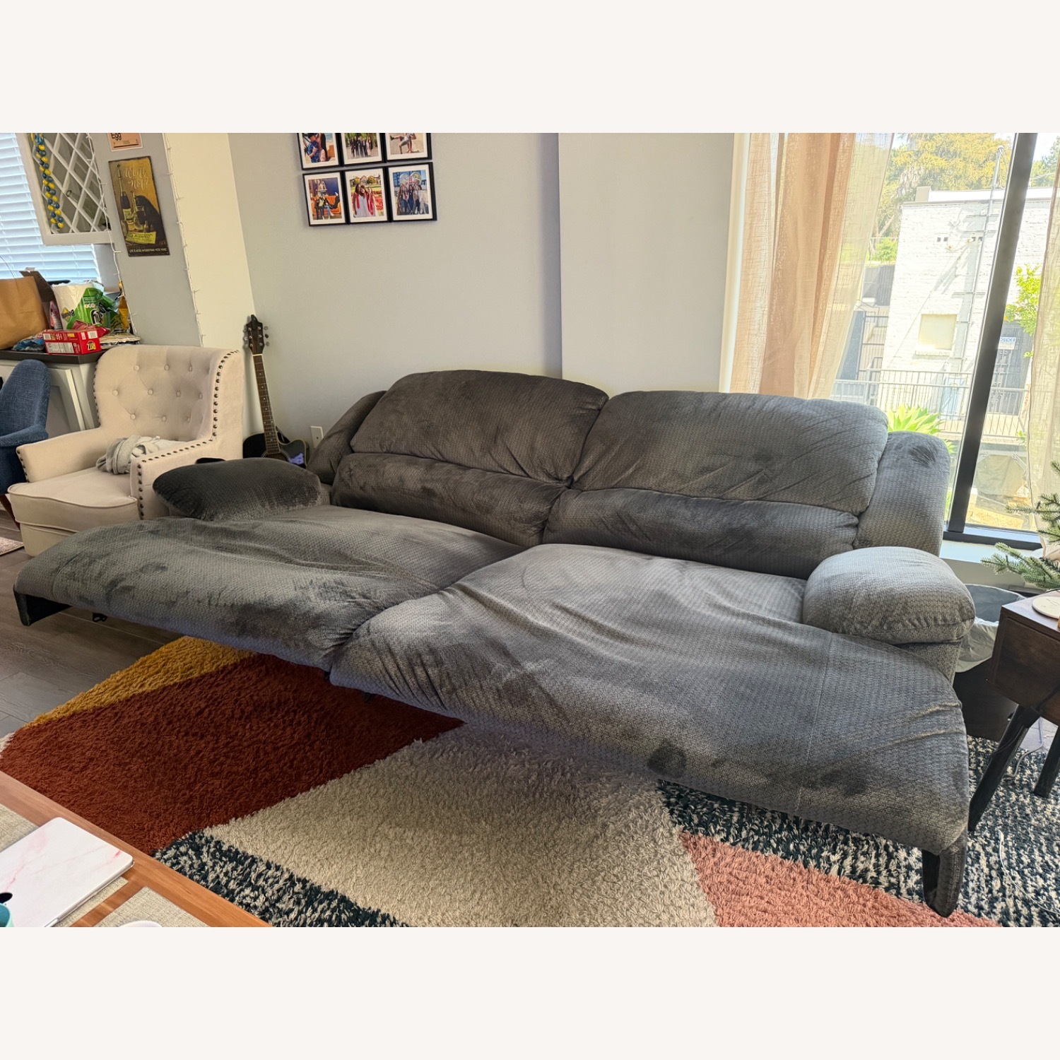 Dark Gray 3+ Seater Sofa - image-4
