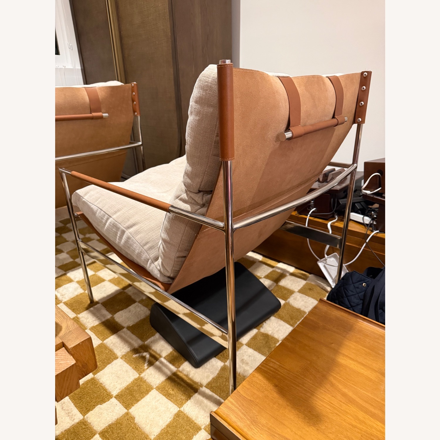 West Elm Stuart Natural Fabric Armchair - image-2