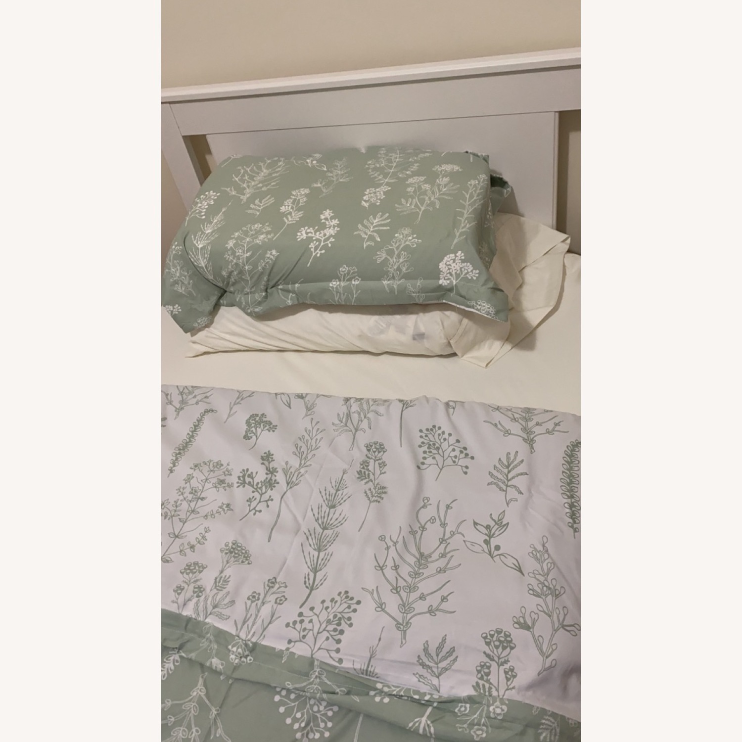 IKEA Bed Twin Frame + Wooden Slated Base - image-1