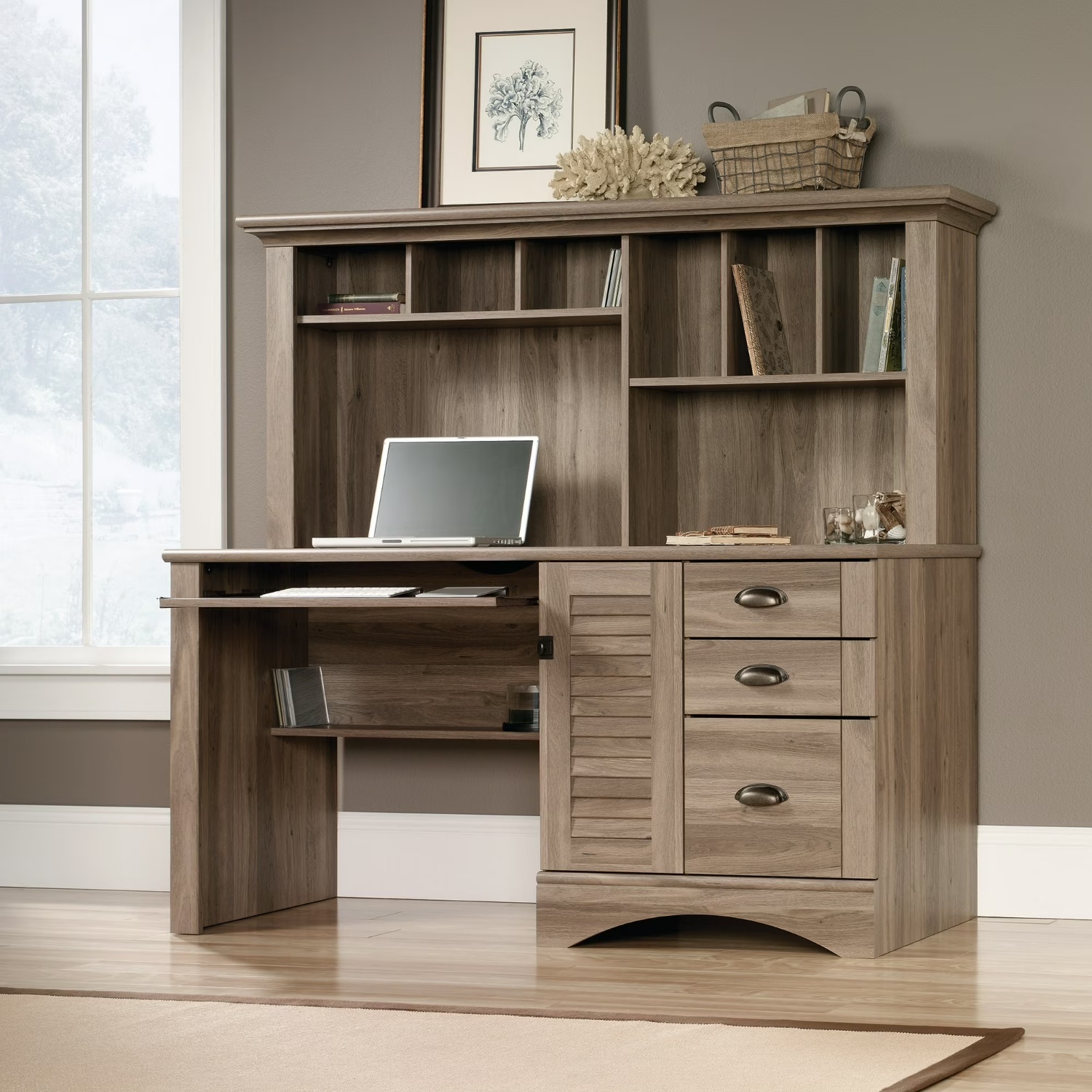 Sauder Computer Desk with Hutch - image-4