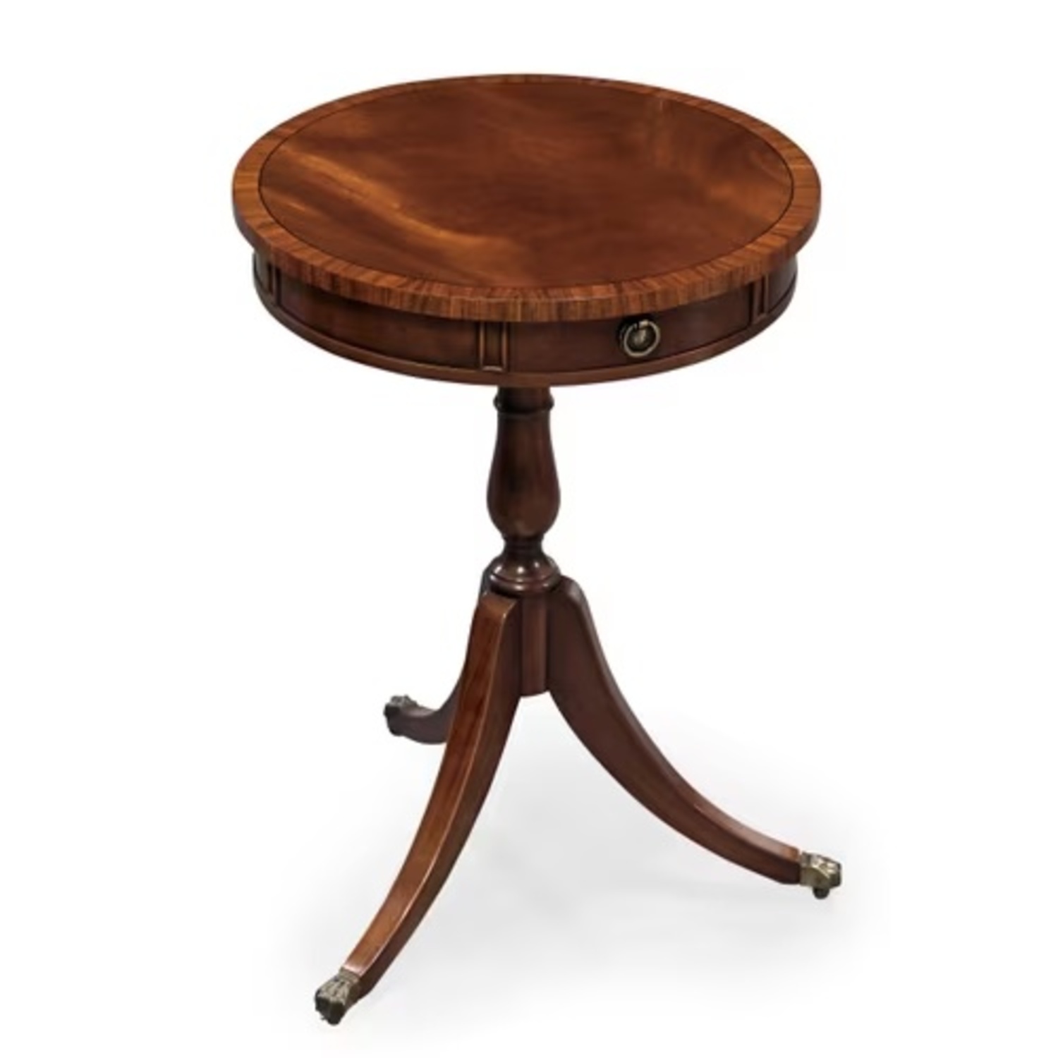 Hammary Banded Inlaid Mahogany Drum Table - image-7