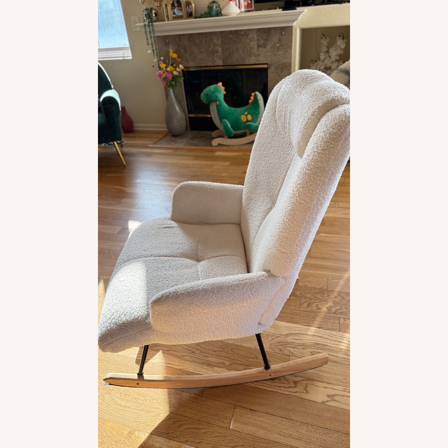 White Wood Nursing Chair - image-3