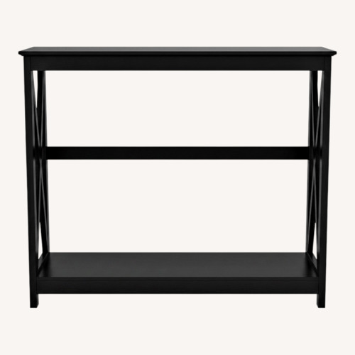 Used Amazon Dark Brown Wood Console Table for sale on AptDeco