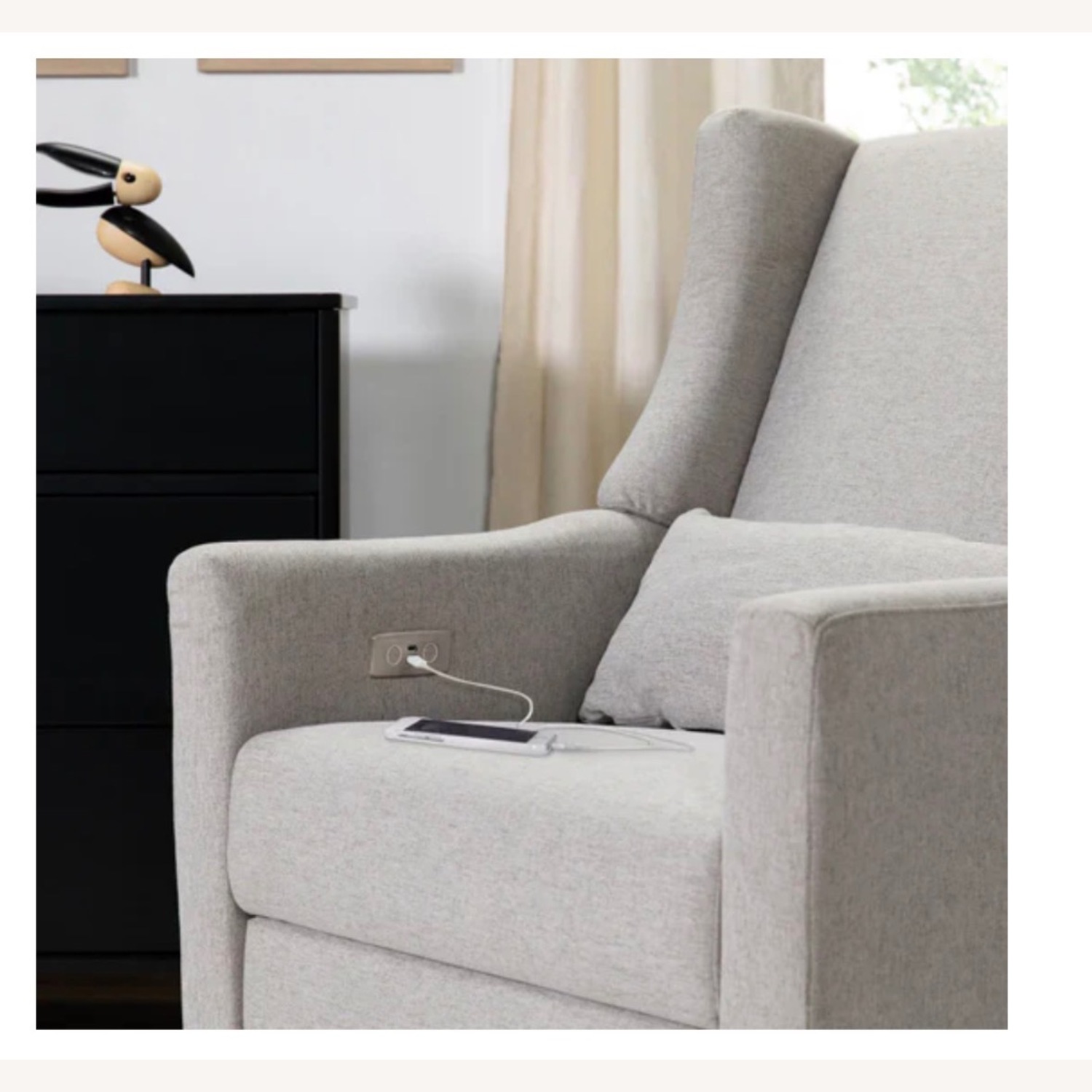 Babyletto Light Gray Recliner - image-2