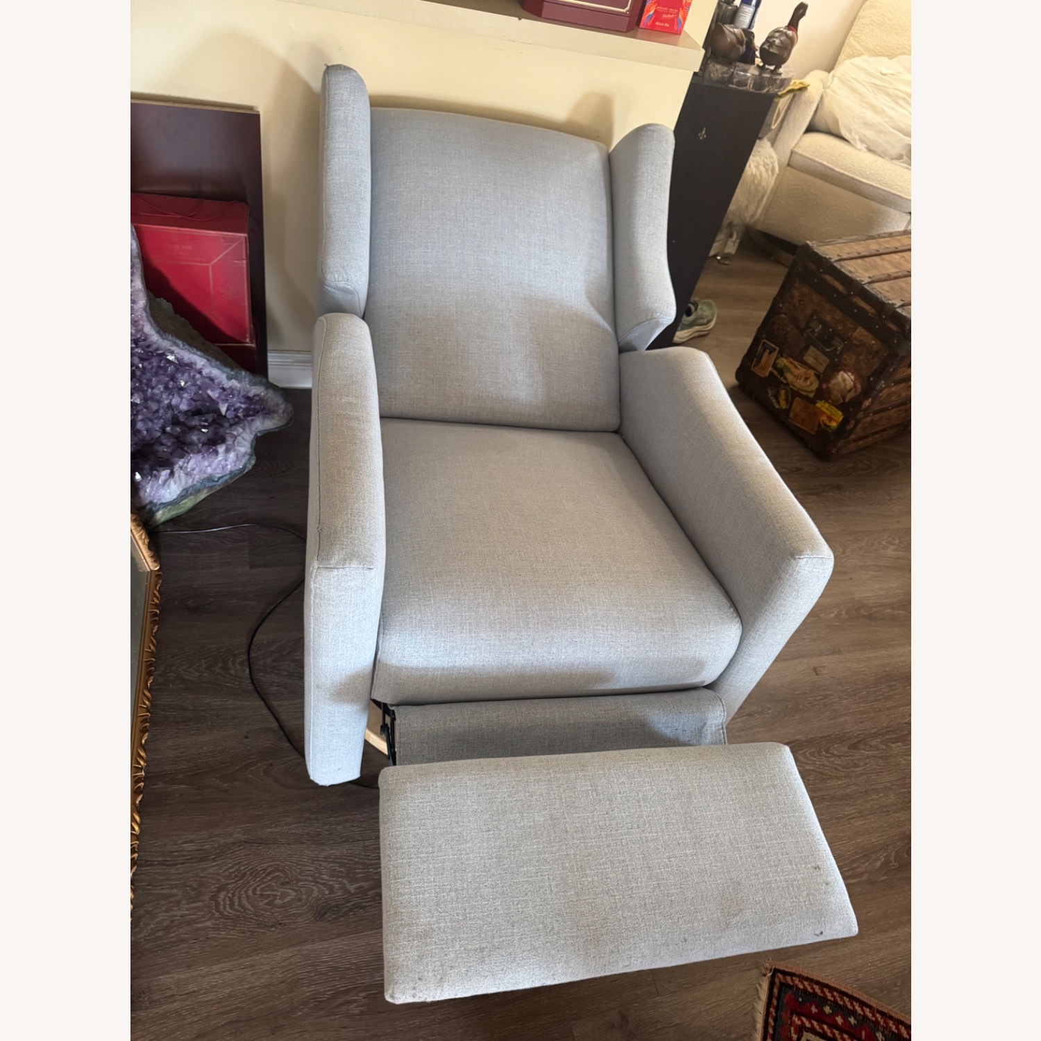 Babyletto Light Gray Recliner - image-7