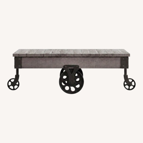 Used Overstock Myra Industrial and Rustic 47-inch Coffee Table for sale on AptDeco