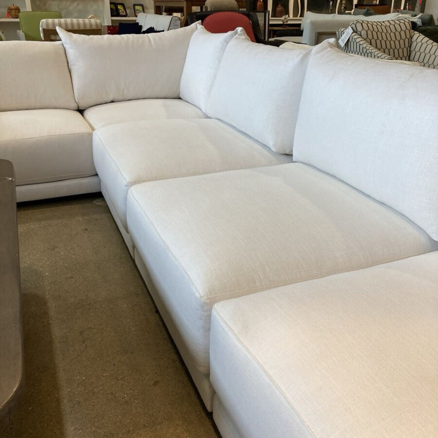 L-Shape Sectional Performance Linen Weave - image-4