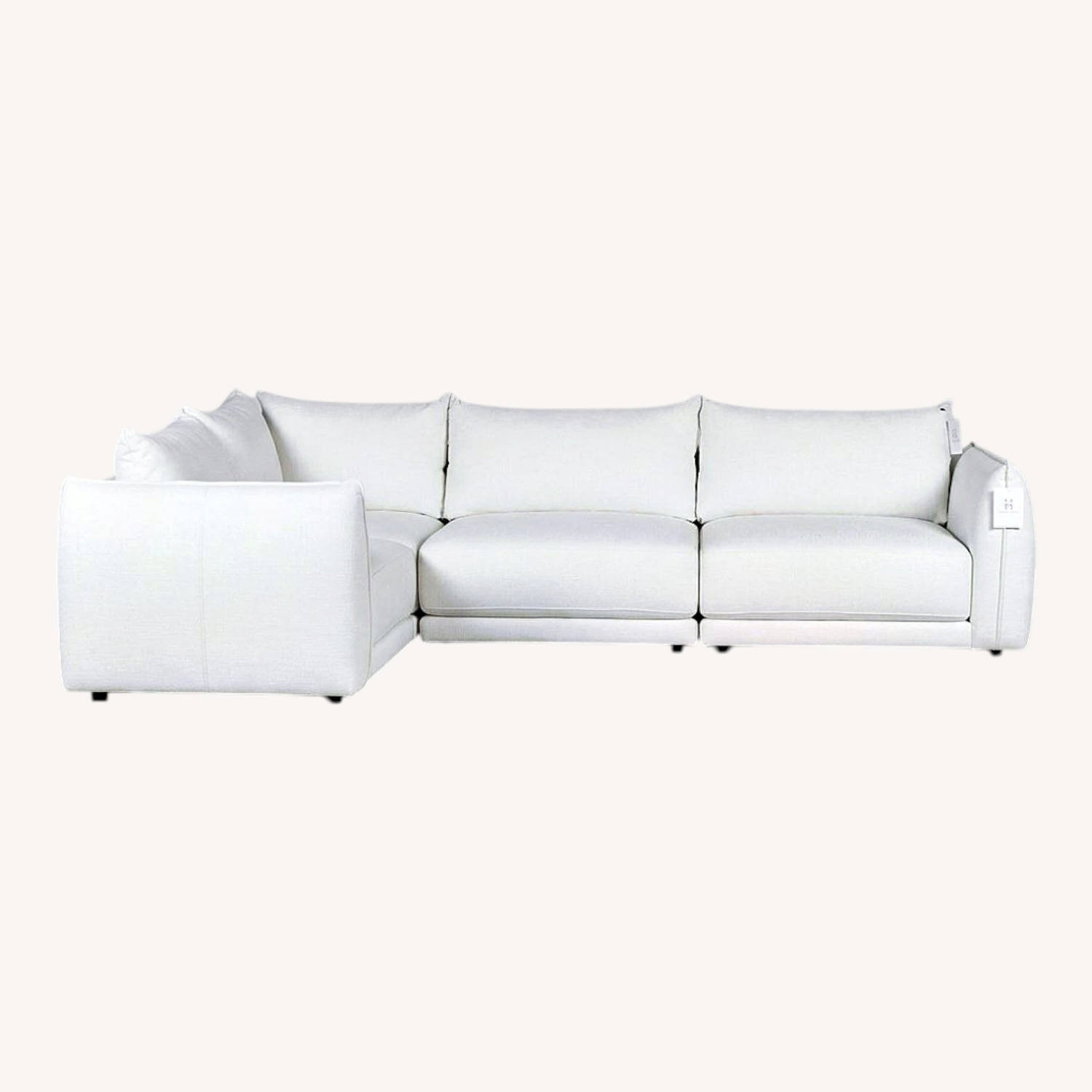 L-Shape Sectional Performance Linen Weave - image-0