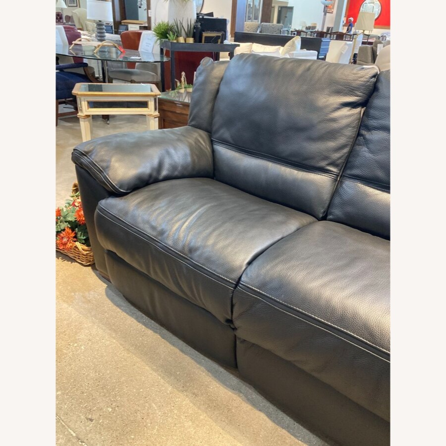 Contemporary Curved Leather Sectional - image-4