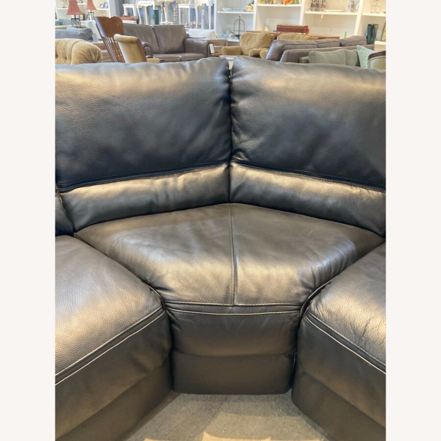 Contemporary Curved Leather Sectional - image-5