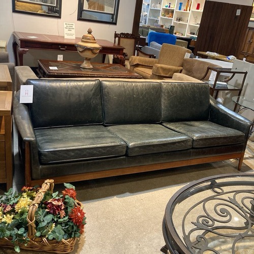 Used Mid-Century Danish Modern Leather 3-Seat Sofa for sale on AptDeco