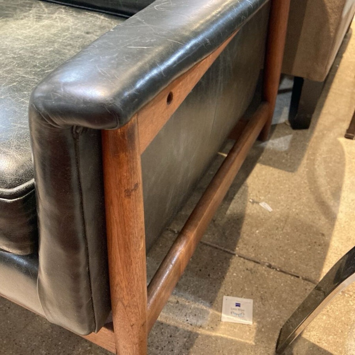 Mid-Century Danish Modern Leather 3-Seat Sofa - image-10