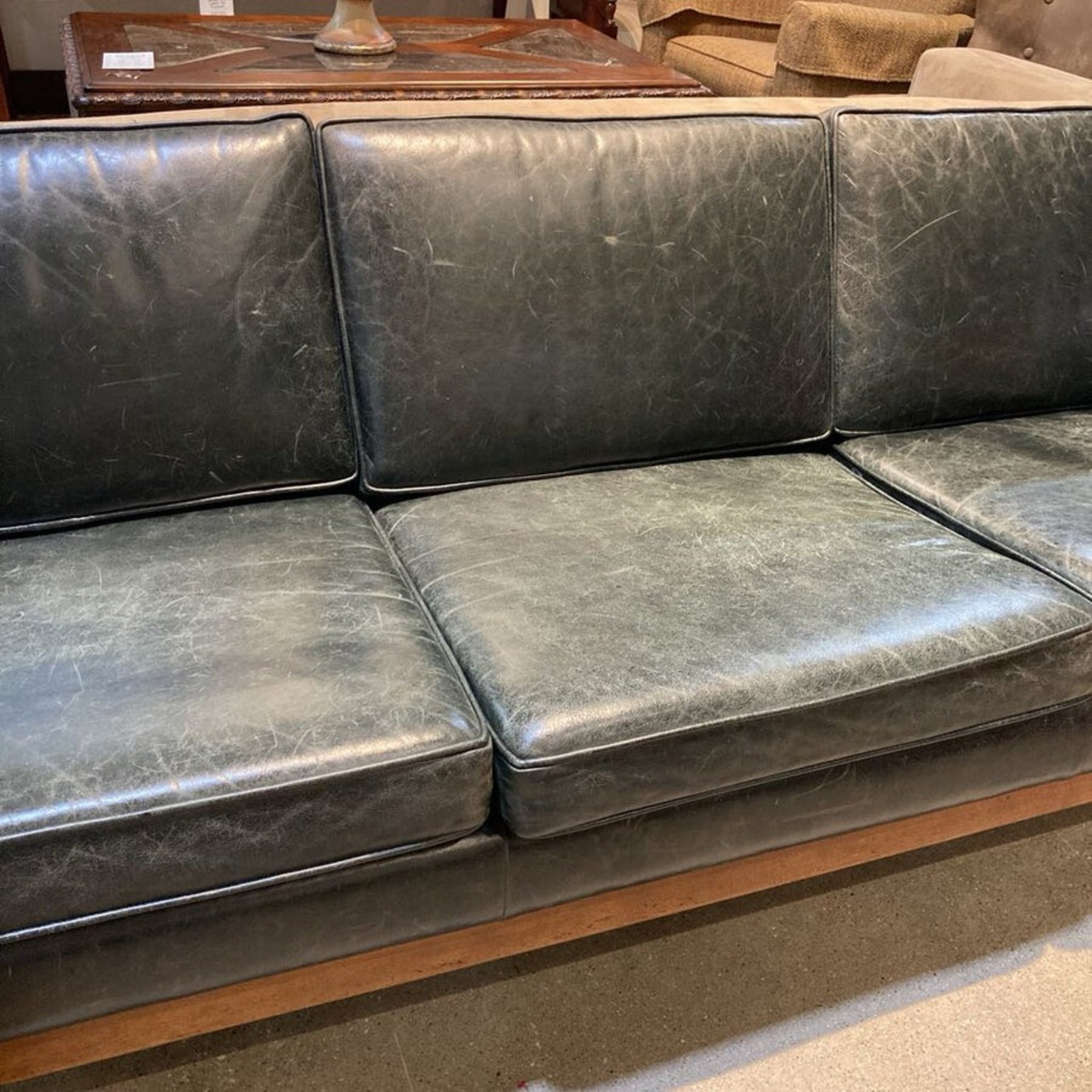 Mid-Century Danish Modern Leather 3-Seat Sofa - image-4