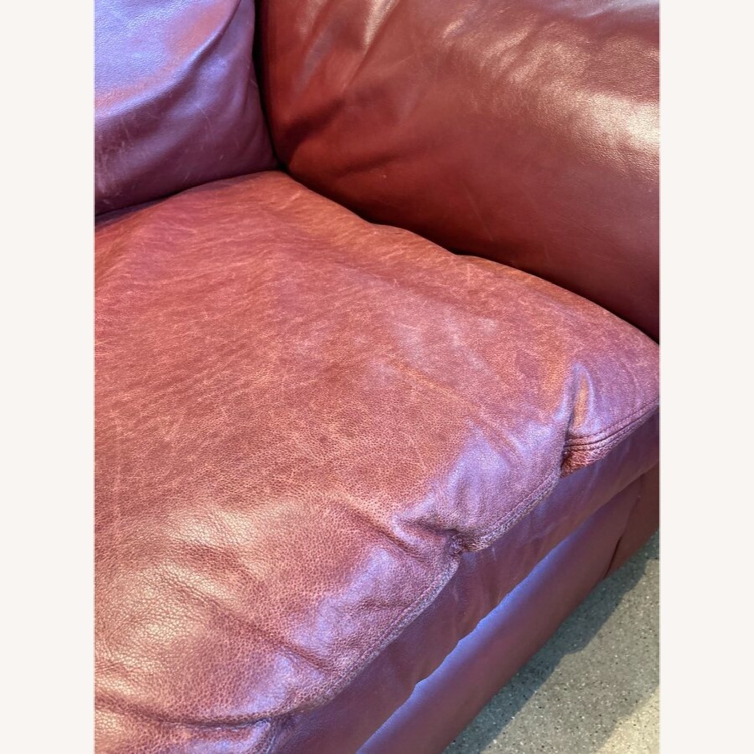 Leathercraft Pillow Top Leather 3-Seat Sofa Red - image-8