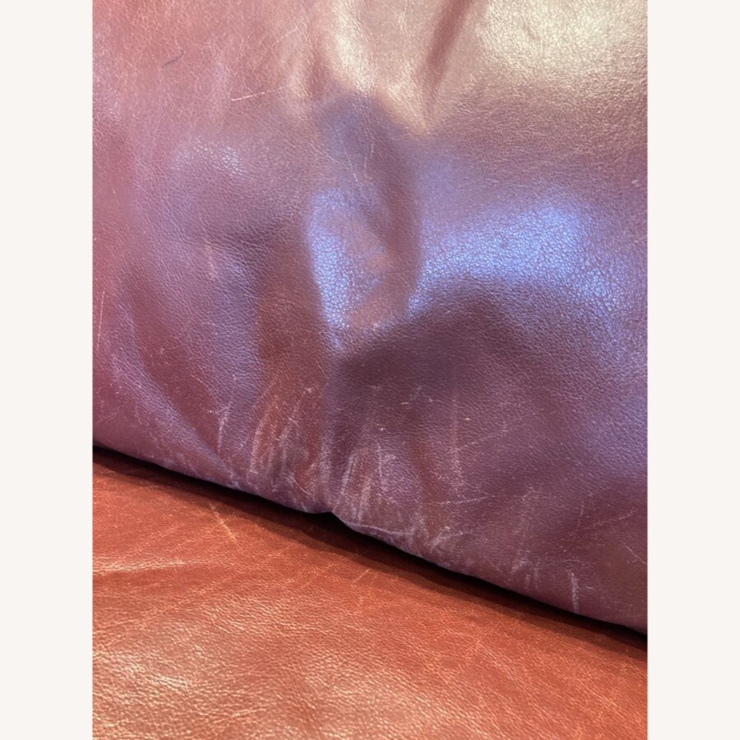 Leathercraft Pillow Top Leather 3-Seat Sofa Red - image-7