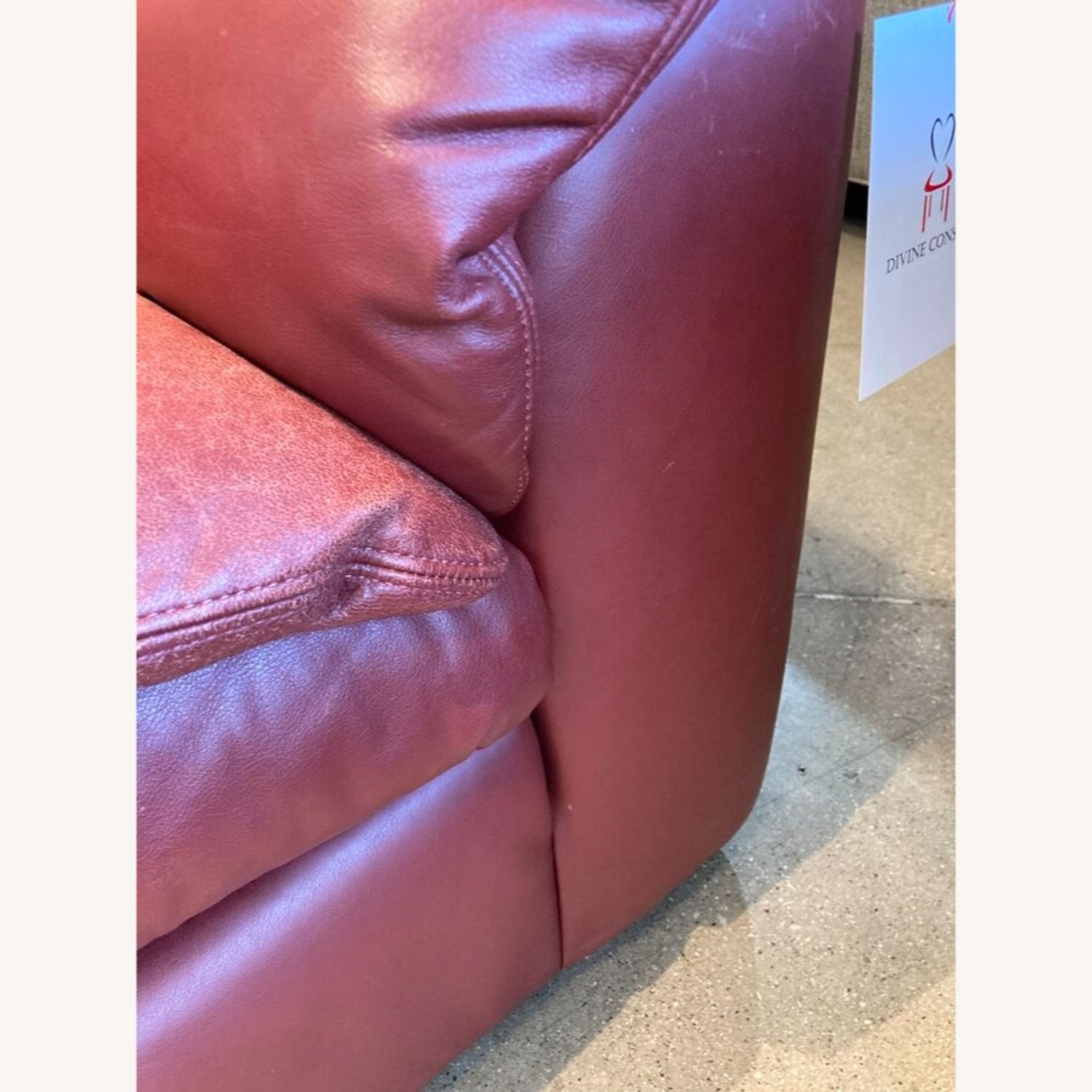 Leathercraft Pillow Top Leather 3-Seat Sofa Red - image-10