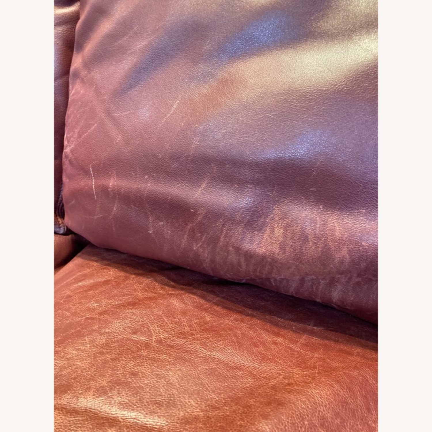 Leathercraft Pillow Top Leather 3-Seat Sofa Red - image-11