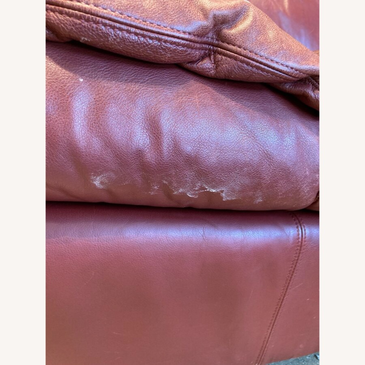 Leathercraft Pillow Top Leather 3-Seat Sofa Red - image-13