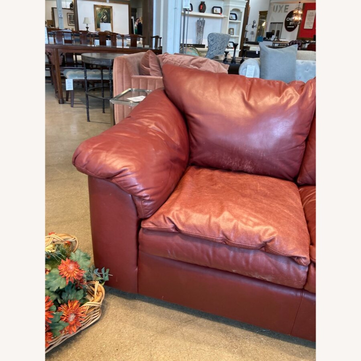 Leathercraft Pillow Top Leather 3-Seat Sofa Red - image-14