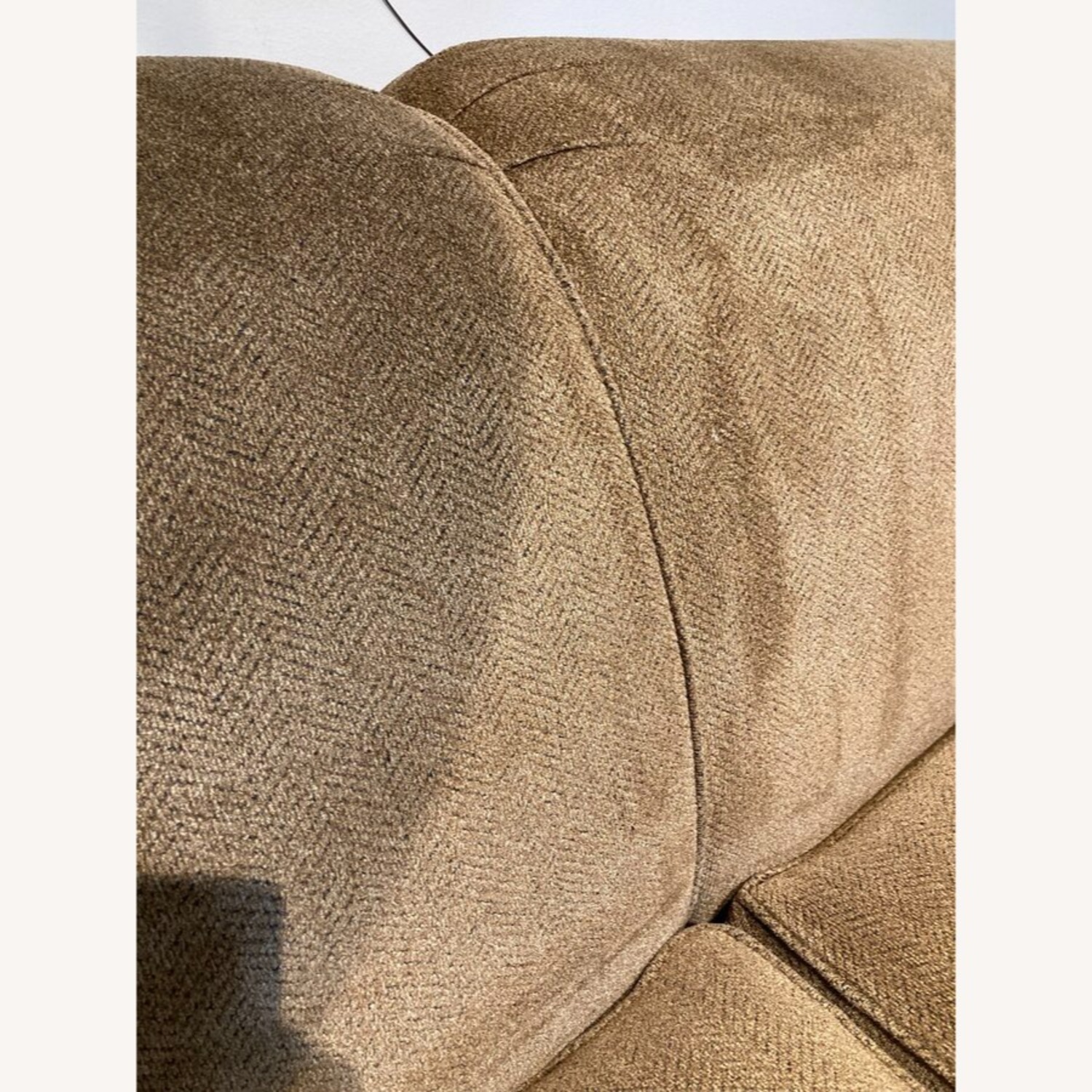 Traditional Fabric Roll-Arm Sofa Brown - image-6