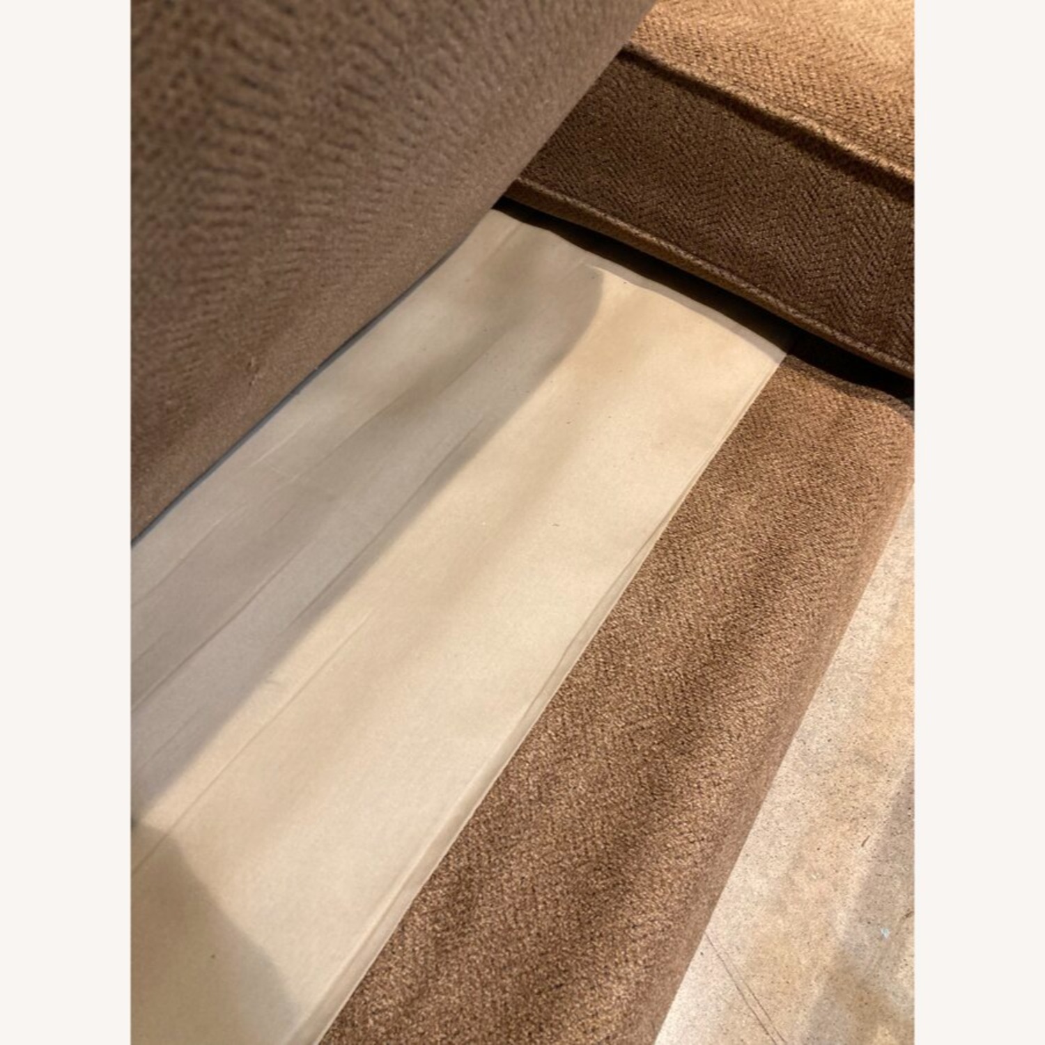 Traditional Fabric Roll-Arm Sofa Brown - image-8