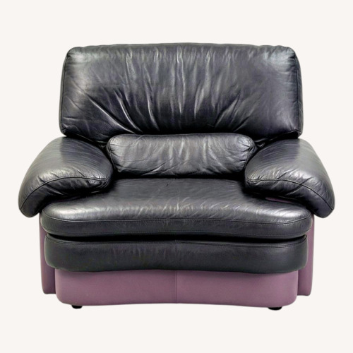 Used Postmodern Leather Swivel Armchair for sale on AptDeco