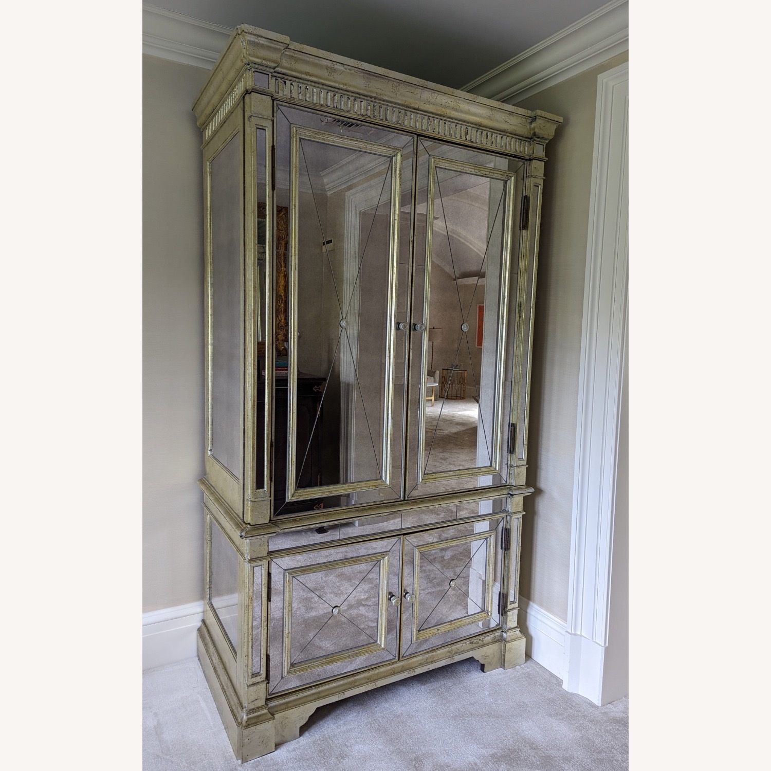 Z Gallerie Mirrored Amoire - image-1
