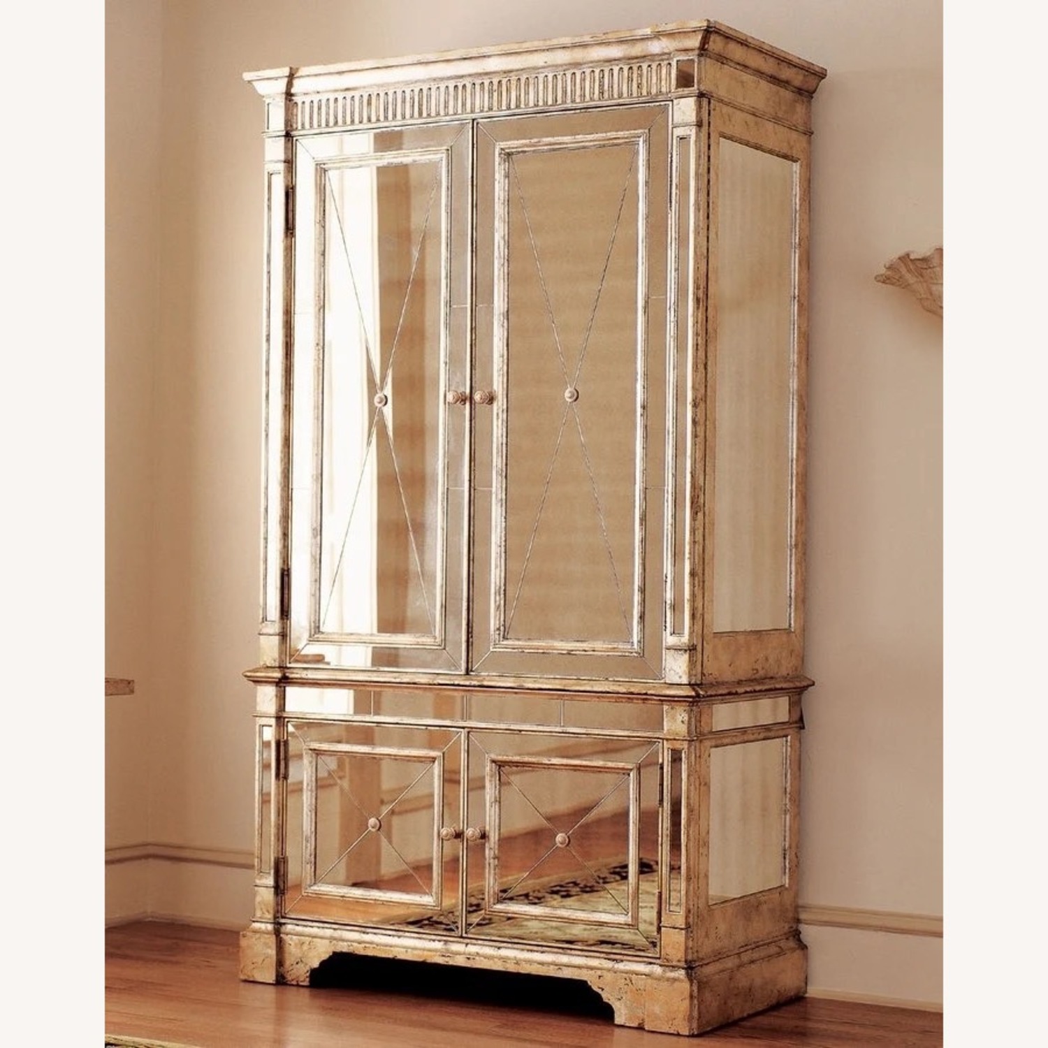 Z Gallerie Mirrored Amoire - image-2